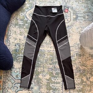 Brand New FILA Black and White Striped Leggings